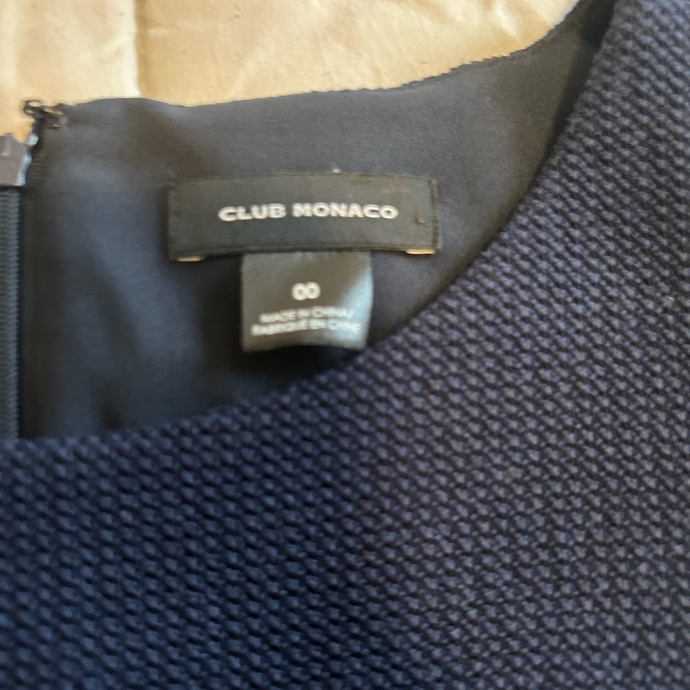 Club Monaco Dark Blue Textured Garment